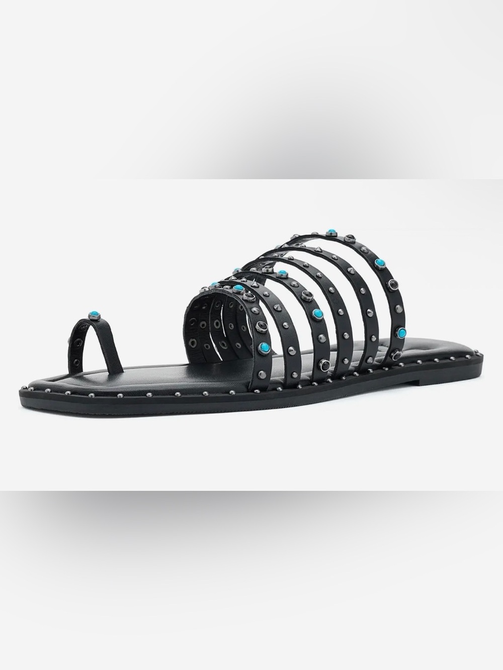 NWT Free People black sandals with box
